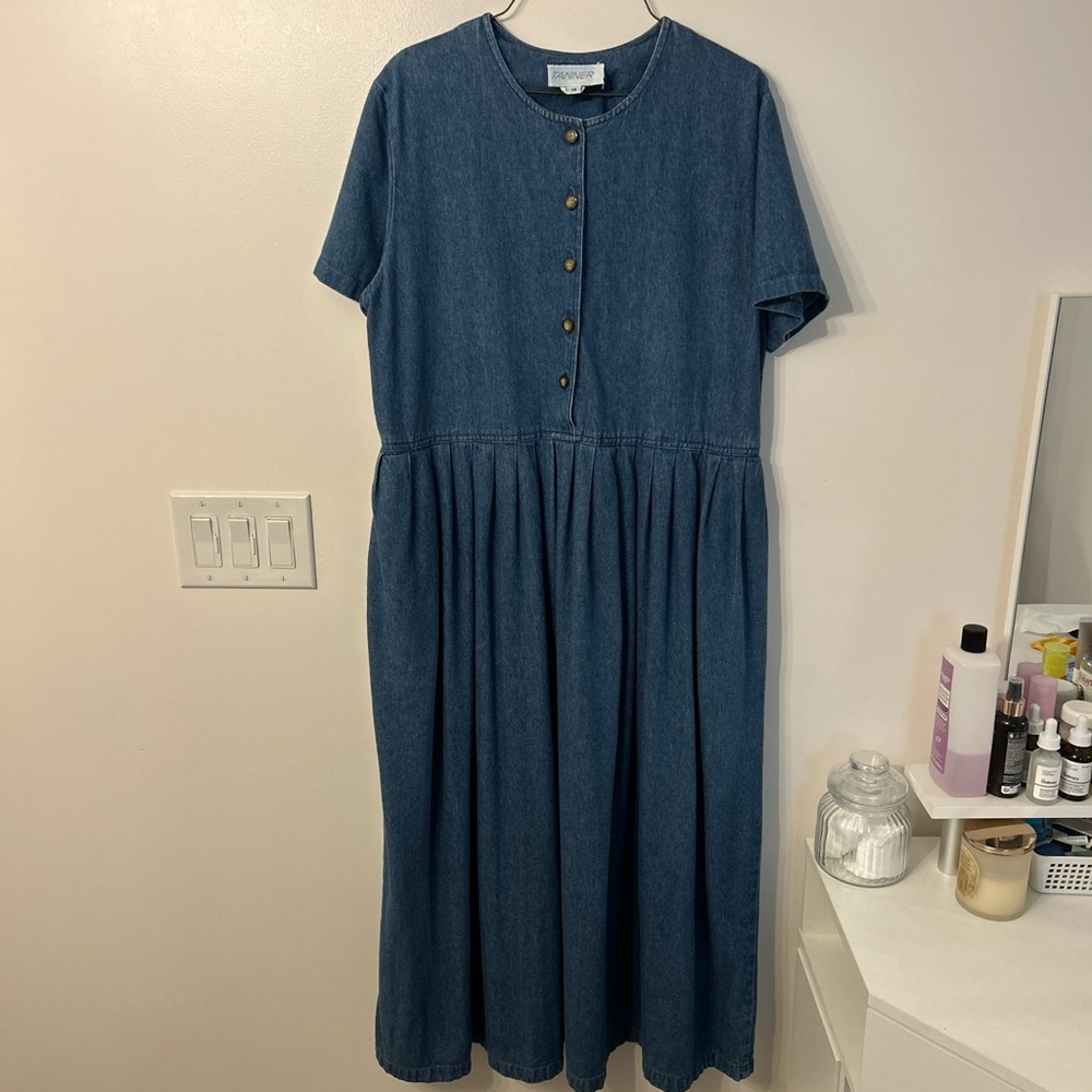 TANNER Vintage Denim Midi/Maxi Dress